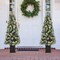 Set of 2/3 4ft/5ft/6ft Pre-Lit Pine Artificial Christmas Porch Tree with Decorative Urn Pot